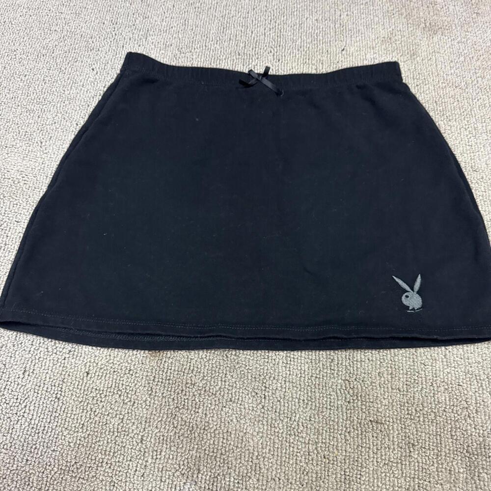 Playboy By PacSun Skirt Black Mini Elastic Waist Women’s Size XS - Picture 3 of 11